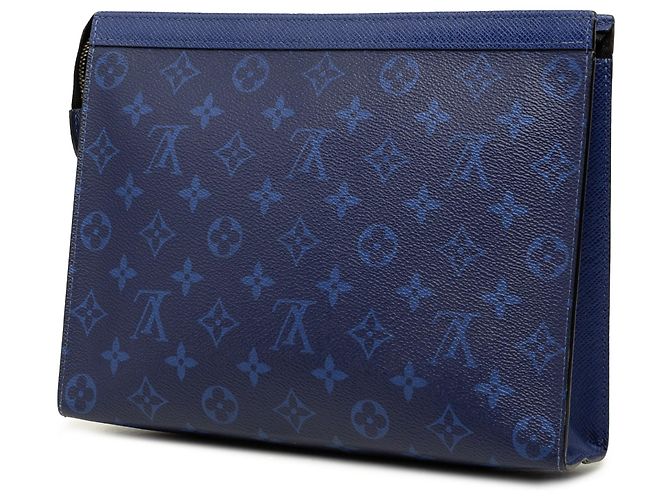 Louis Vuitton Blue Monogram Taigarama Pochette Voyage MM Azul - vista 2