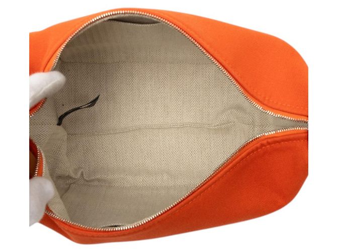 Hermès Orange Small Toile Bride A Brac Case Arancione - vista 4