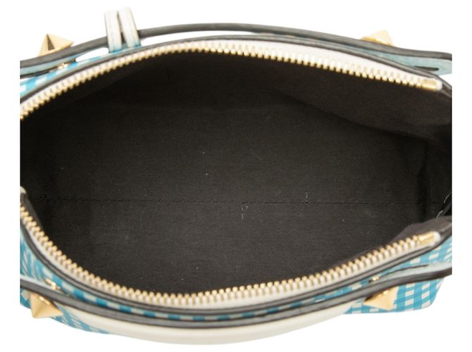 Borsa Fendi By The Way Mini in pelle stampata gingham bianca Bianco - vista 4