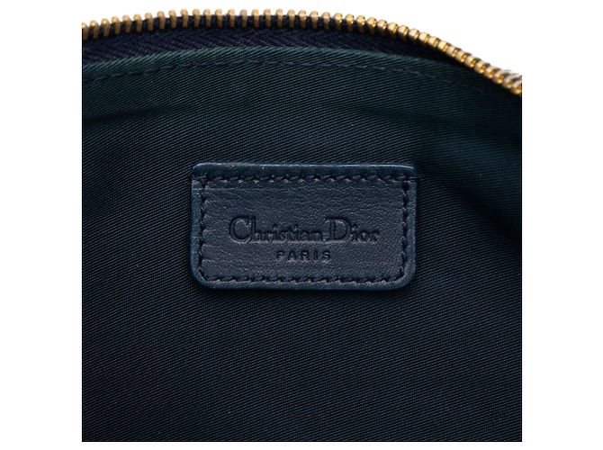 Autre Marque Diorissimo Mini Saddle Pochette aus blauem Canvas Marineblau - Ansicht 5