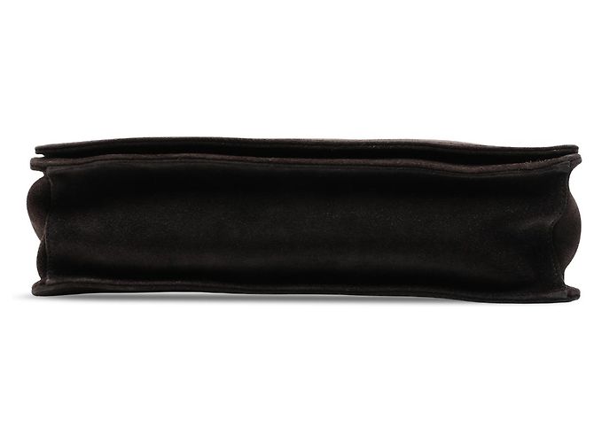 Bamboo Bolsa de camurça castanha Gucci com pega de bambu Marrom Castanho escuro - vista 3