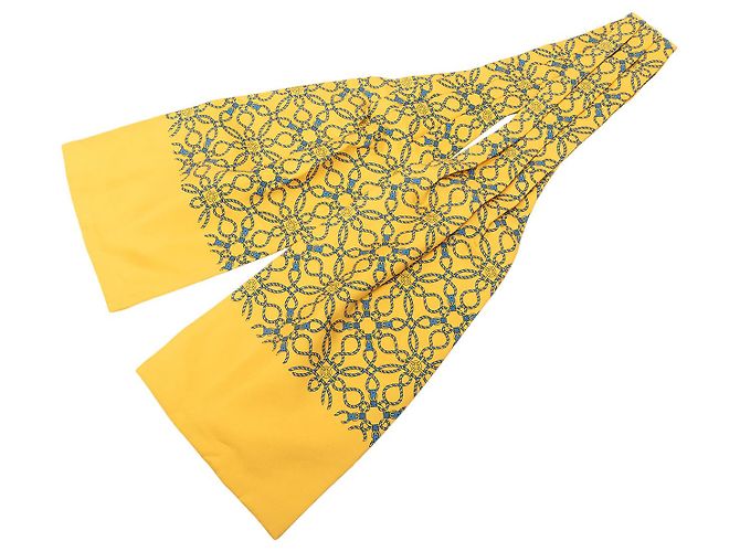 Hermès Yellow Rope Seidentuch Ascot mit Print Gelb - Ansicht 2