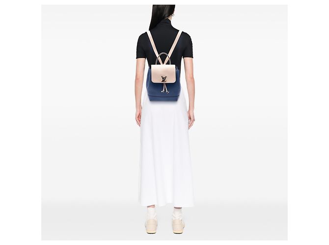 Zaino Louis Vuitton Lockme Bicolor Blu in pelle Taurillon - vista 6