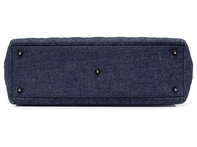 Autre Marque Dior Blue Large Denim Cannage Lady Dior Bleu Bleu Marine - vue 3