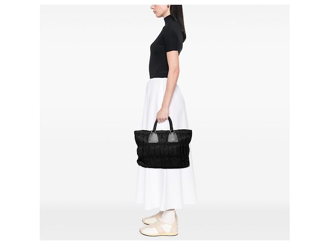 Tote Prada em Tessuto Gaufre preto - vista 6