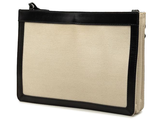 Balenciaga Pochette Crossbody in tela marrone e blu navy Beige - vista 2
