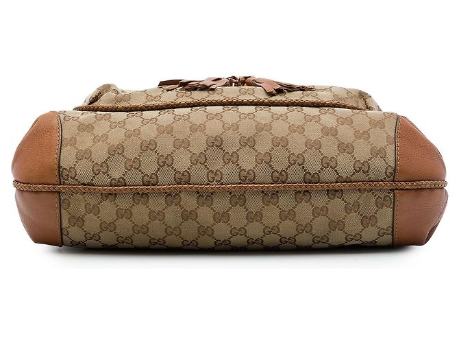 Gucci Marrakech Schultertasche aus beigem GG Canvas - Ansicht 3
