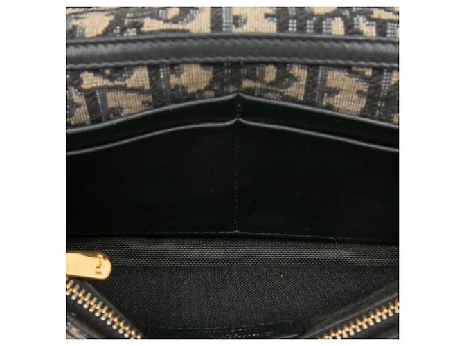 Autre Marque Pouch 2 in 1 30 Montaigne in tela Blue Oblique Dior Blu navy - vista 4