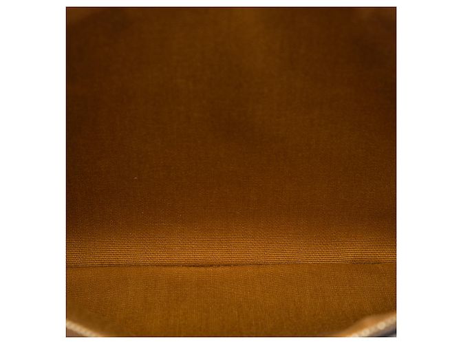 Céline Clutch Celine Small Triomphe de lona revestida marrón Castaño Marrón oscuro - vista 4