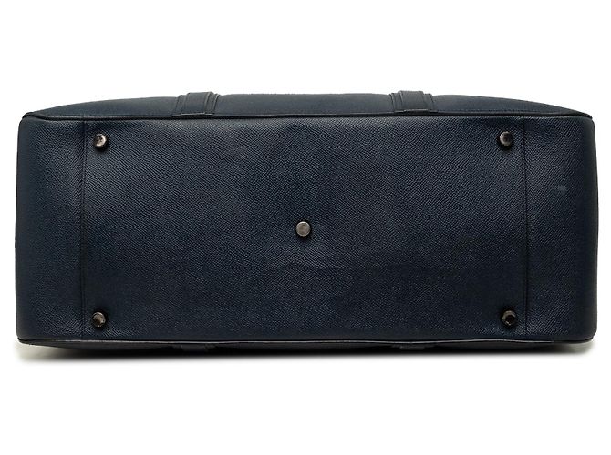 Borsa business Burberry in pelle di vitello blu Blu navy - vista 3