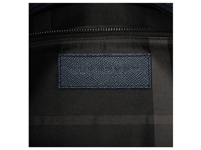 Borsa business Burberry in pelle di vitello blu Blu navy - vista 5