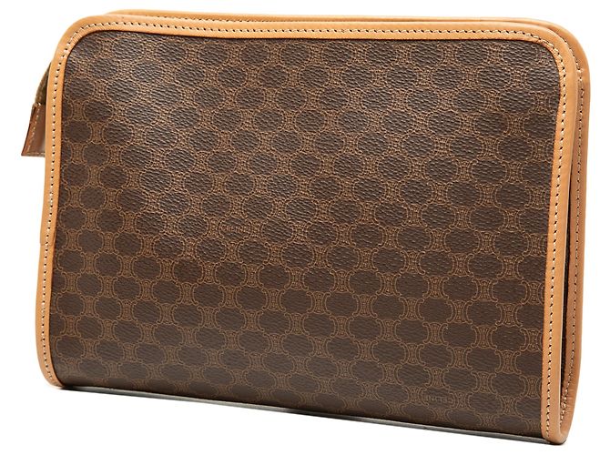 Céline Celine Brown Macadam Coated Canvas Clutch Braun - Ansicht 2