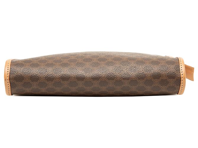 Céline Celine Brown Macadam Coated Canvas Clutch Braun - Ansicht 3