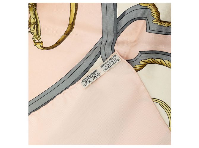 Pañuelo de seda Hermès Pink Springs 90 Rosa - vista 4
