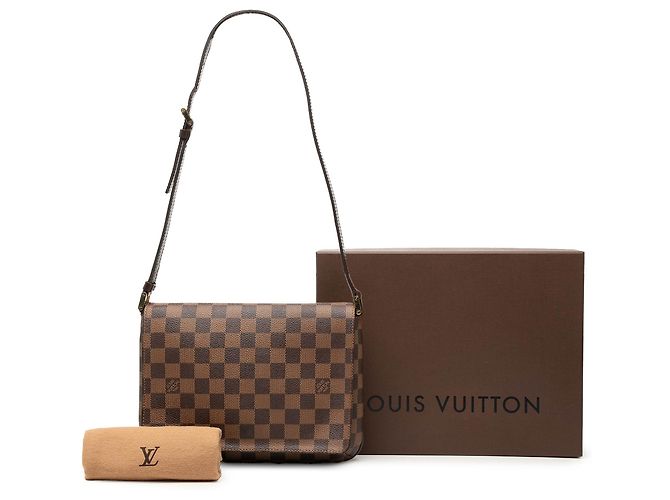 Louis Vuitton Brown Damier Ebene Musette Tango Short Strap Marron - vue 8