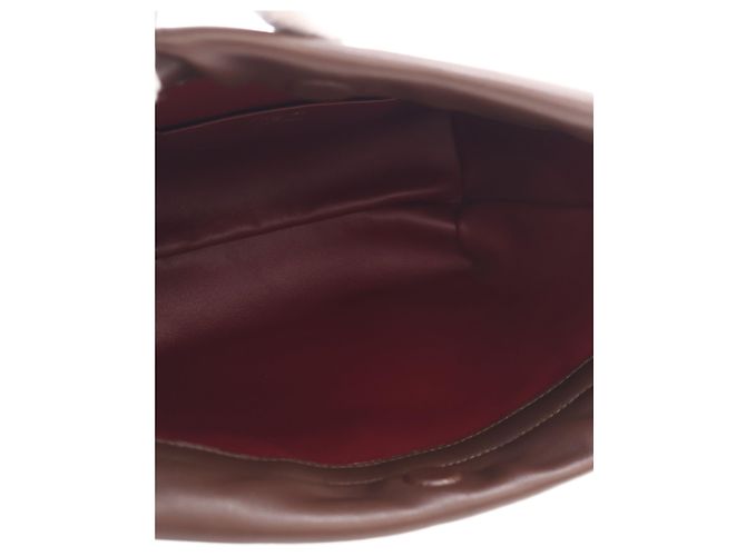 Clutch Chanel Brown CC Quilted Lambskin con cordón y correa Castaño - vista 4