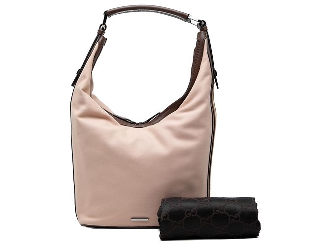 Gucci Schultertasche aus beigem Canvas - Ansicht 7