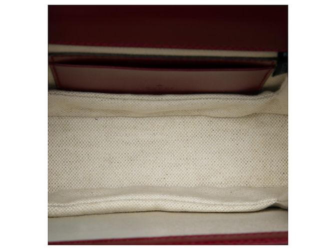 Bamboo Bolsa Gucci Red Mini Calfskin Web 1947 com alça de bambou Vermelho Bordeaux - vista 4