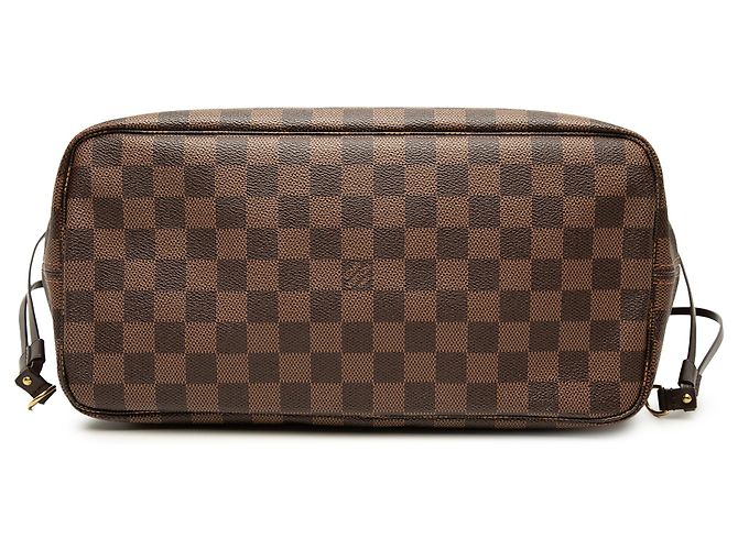 Louis Vuitton Brown Damier Ebene Neverfull MM Castaño - vista 3