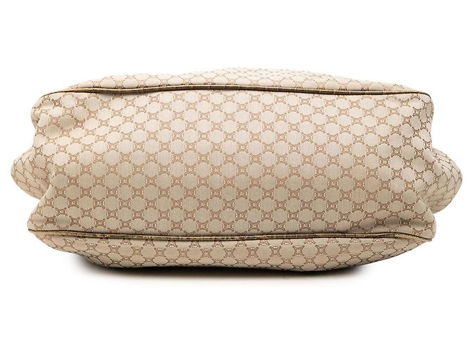 Céline Bolsa Celine Beige Macadam Canvas com borla e fecho Bege - vista 3