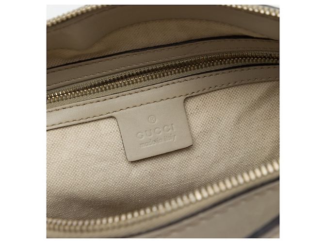 Borsa Mayfair Gucci in tela GG beige con banda Web - vista 5