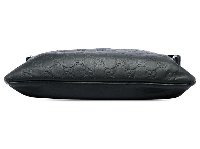 Gucci Guccissima Flache Messenger Tasche Schwarz - Ansicht 3