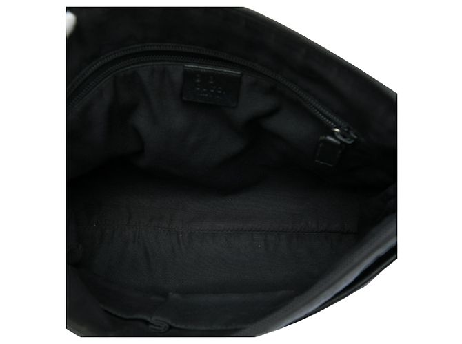 Gucci Guccissima Flache Messenger Tasche Schwarz - Ansicht 4