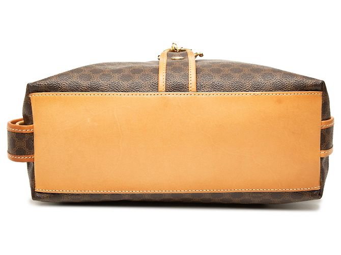 Céline Borsa a tracolla Celine Brown Macadam Coated Canvas Marrone - vista 3