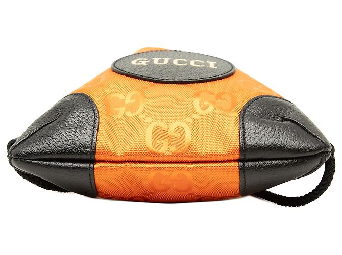 Gucci Orange GG Nylon Off The Grid Drawstring Backpack - view 3