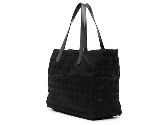 Borsa tote Chanel Black New Travel Line in nylon Nero - vista 2