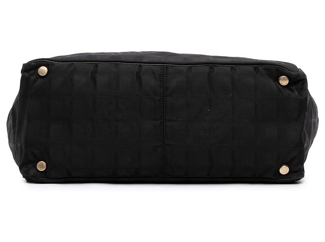 Borsa tote Chanel Black New Travel Line in nylon Nero - vista 3