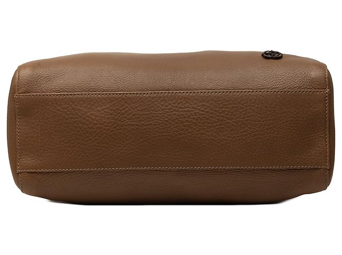 Tote Gucci em couro de bezerro castanho com alças trançadas Marrom - vista 3