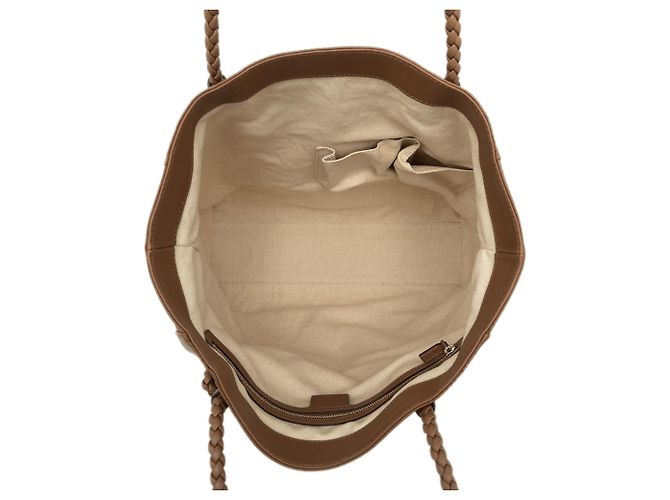 Tote Gucci em couro de bezerro castanho com alças trançadas Marrom - vista 4