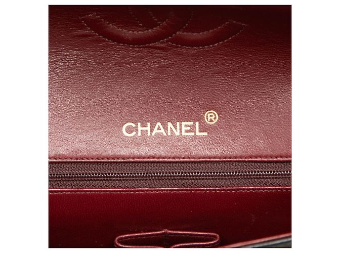 Chanel Black Medium Tall Classic Lambskin Double Flap Preto - vista 5