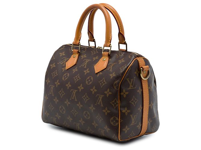 Louis Vuitton Brown Monogram Speedy Bandouliere 25 Marrone - vista 2
