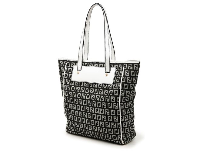 Fendi Tote aus schwarzem Zucchino-Canvas - Ansicht 2