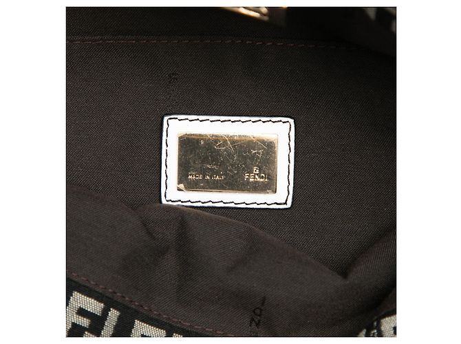 Fendi Tote aus schwarzem Zucchino-Canvas - Ansicht 5