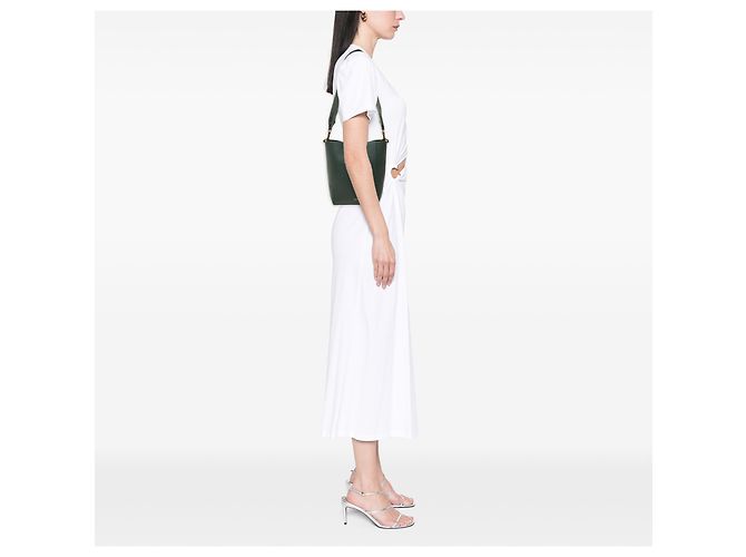 Céline Bolso Bucket Seau Sangle Celine Small de piel de becerro granulada verde Verde oscuro - vista 6