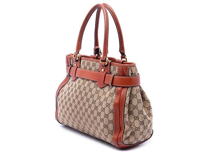 Gucci Running Tote aus beigem GG Canvas - Ansicht 2