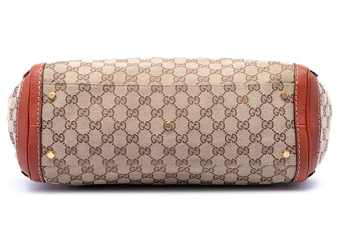Gucci Running Tote aus beigem GG Canvas - Ansicht 3