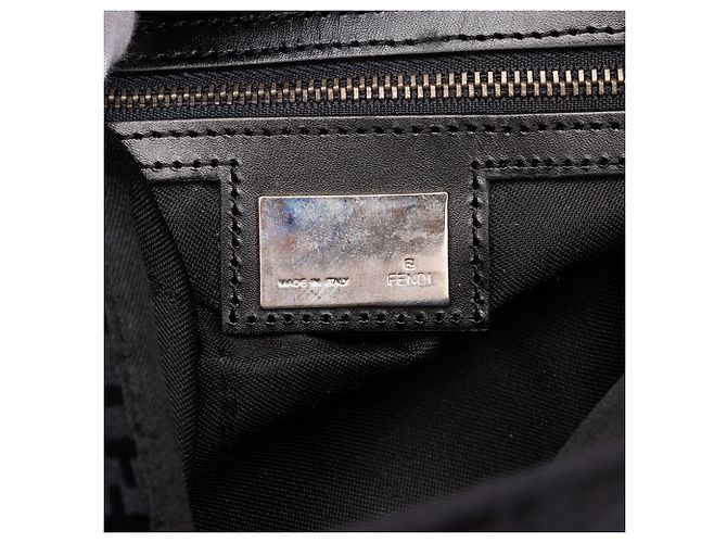 Fendi Borsa a Tracolla Piccola Zucchino Canvas Nera Nero - vista 5