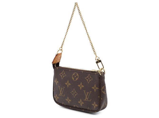 Louis Vuitton Brown Monogram Mini Pochette Accessoires Castaño - vista 2