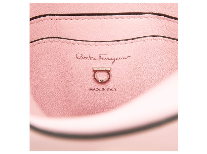 Salvatore Ferragamo Borsa a tracolla Trifolio piccola in pelle rosa Ferragamo - vista 5