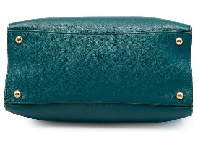 Borsa Tote Prada Blue Saffiano Soft Triple Pocket - vista 3