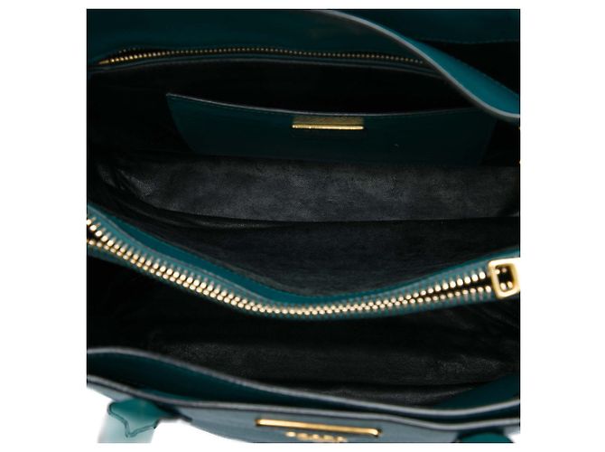 Borsa Tote Prada Blue Saffiano Soft Triple Pocket - vista 4