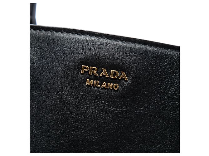 Borsa Satchel Prada Bibliotheque in vitello City nero - vista 5