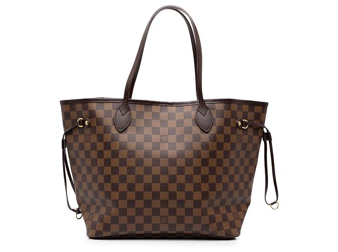 Louis Vuitton Brown Damier Ebene Neverfull MM Marrone - vista 2