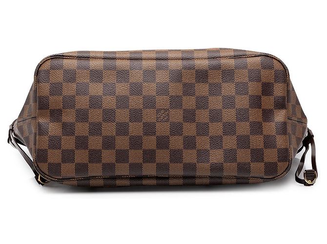 Louis Vuitton Brown Damier Ebene Neverfull MM Marrone - vista 3
