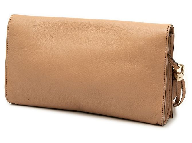Clutch Gucci Soho Disco in pelle di vitello marrone Marrone chiaro - vista 2
