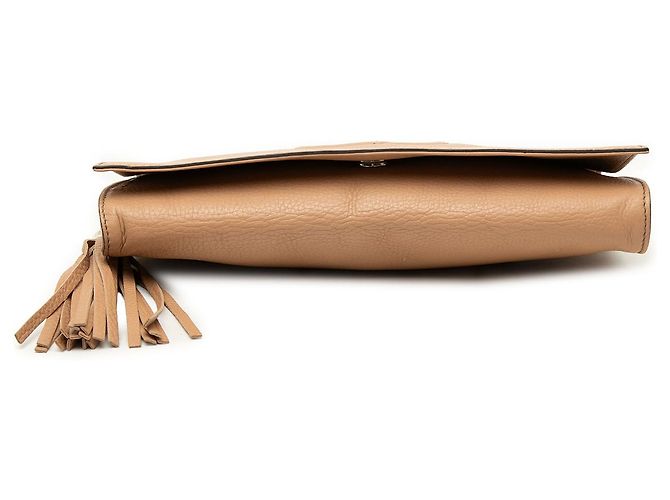 Clutch Gucci Soho Disco in pelle di vitello marrone Marrone chiaro - vista 3